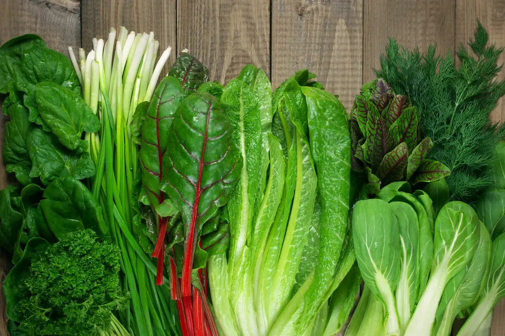 leafy green vegetables