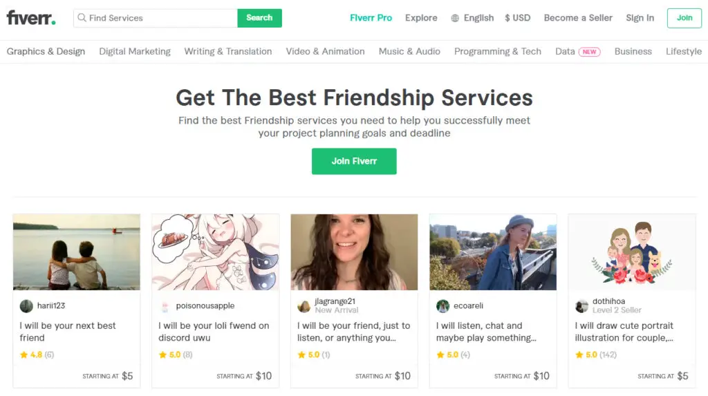 Fiverr Friendship